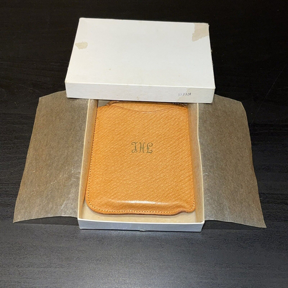 Vintage Genuine Pigskin Cigarette Case Circa 1930 Monogrammed w initials FHL EUC - Picture 2 of 11